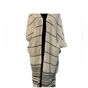 Shawl Black and White - Perfect for the Beach or Swim suit cover up